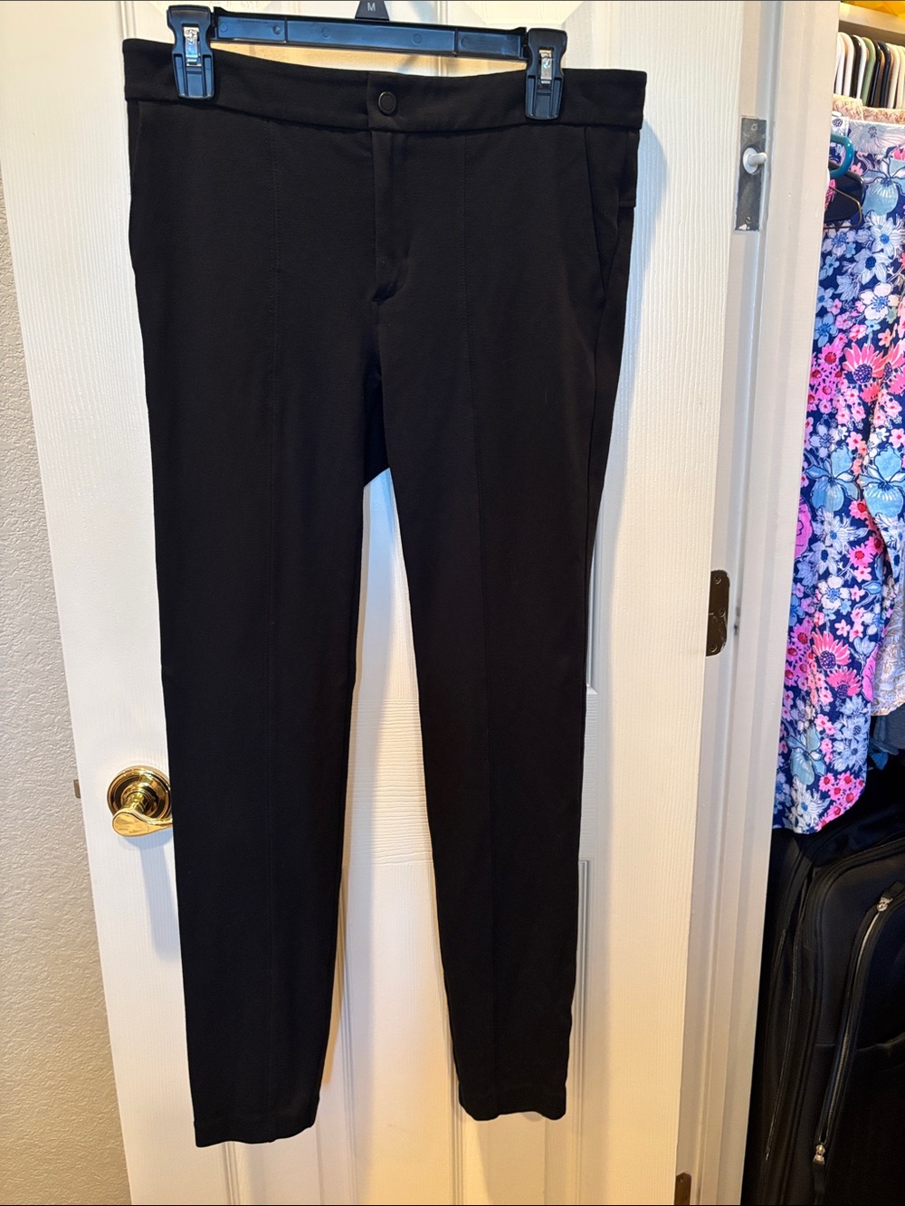 Athleta Black Straight-Leg Pants